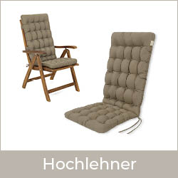 Hochlehner Auflagen | HAVE A SEAT Living HAVE A SEAT Living Hochlehner Auflage mit Gartenstuhl / Sitzpolster | wetterfest | waschbar bis 95° C | orthopädisch & bequem | Made in Germany