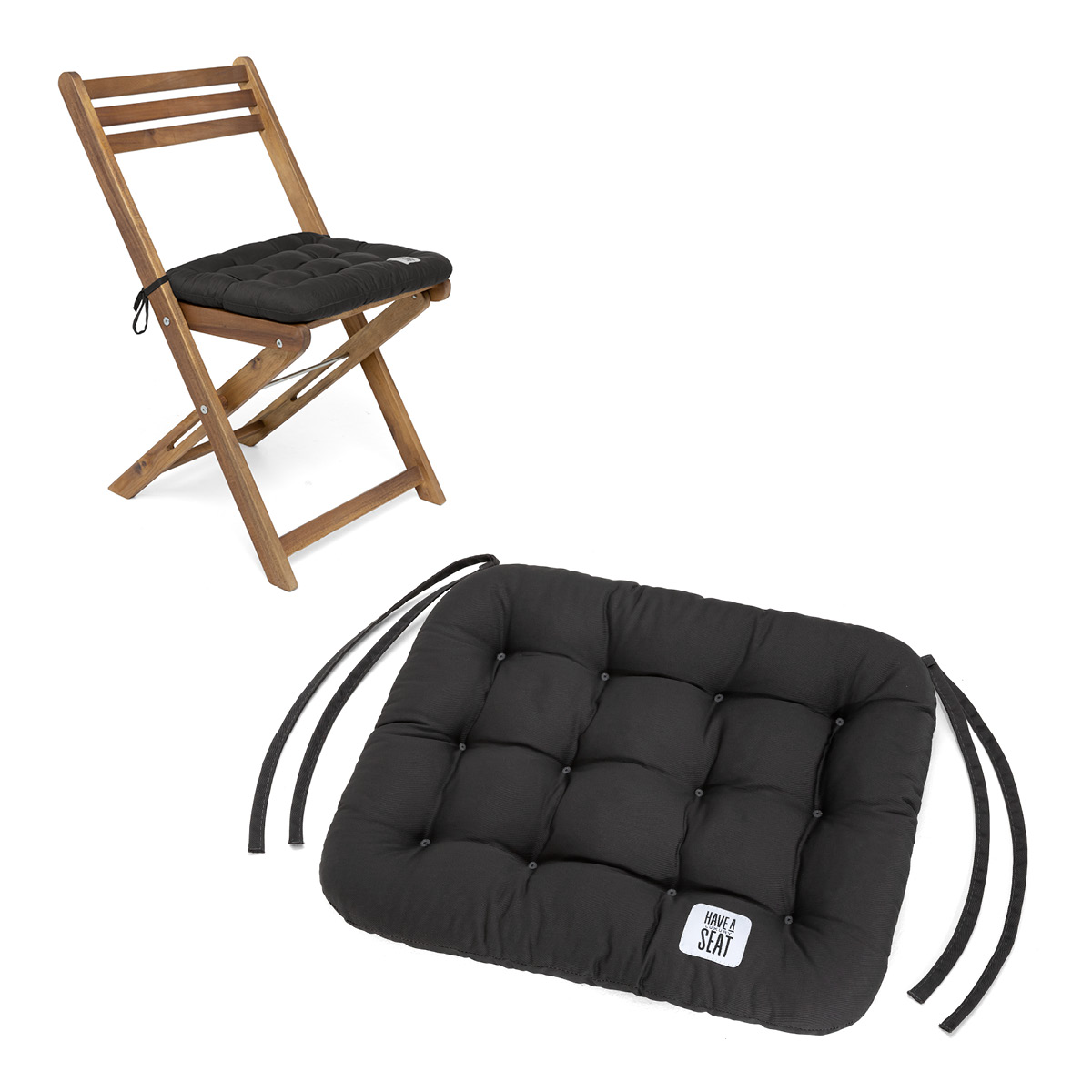 Sitzkissen 40x35 cm | Grau / Anthrazit Sitzkissen 40x35 cm | Grau / Anthrazit
