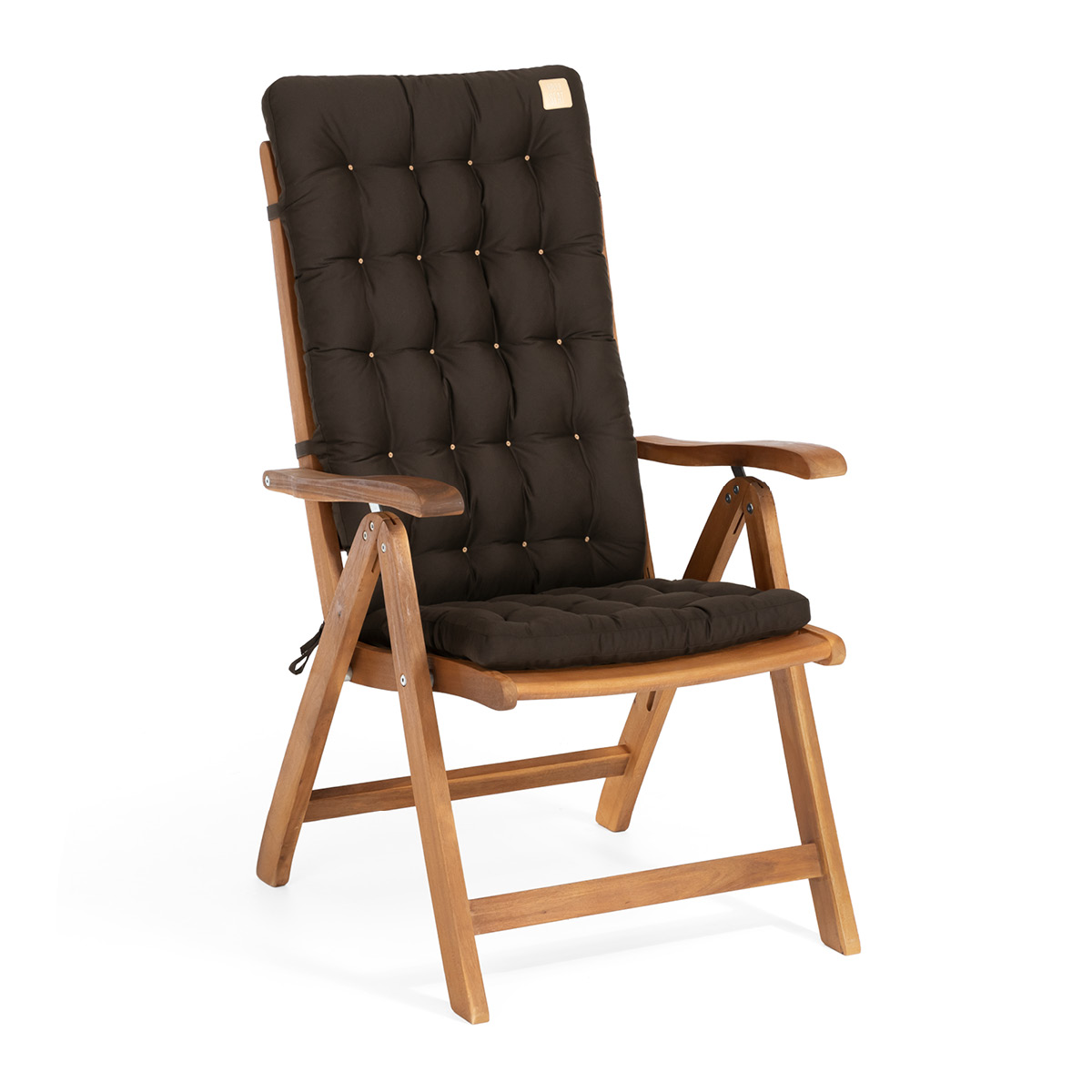 HAVE A SEAT Living Stuhlauflage Hochlehner | bequeme und hochwertige Auflage braun, orthopädische gepolsterte Sitzauflage für Gartenstuhl