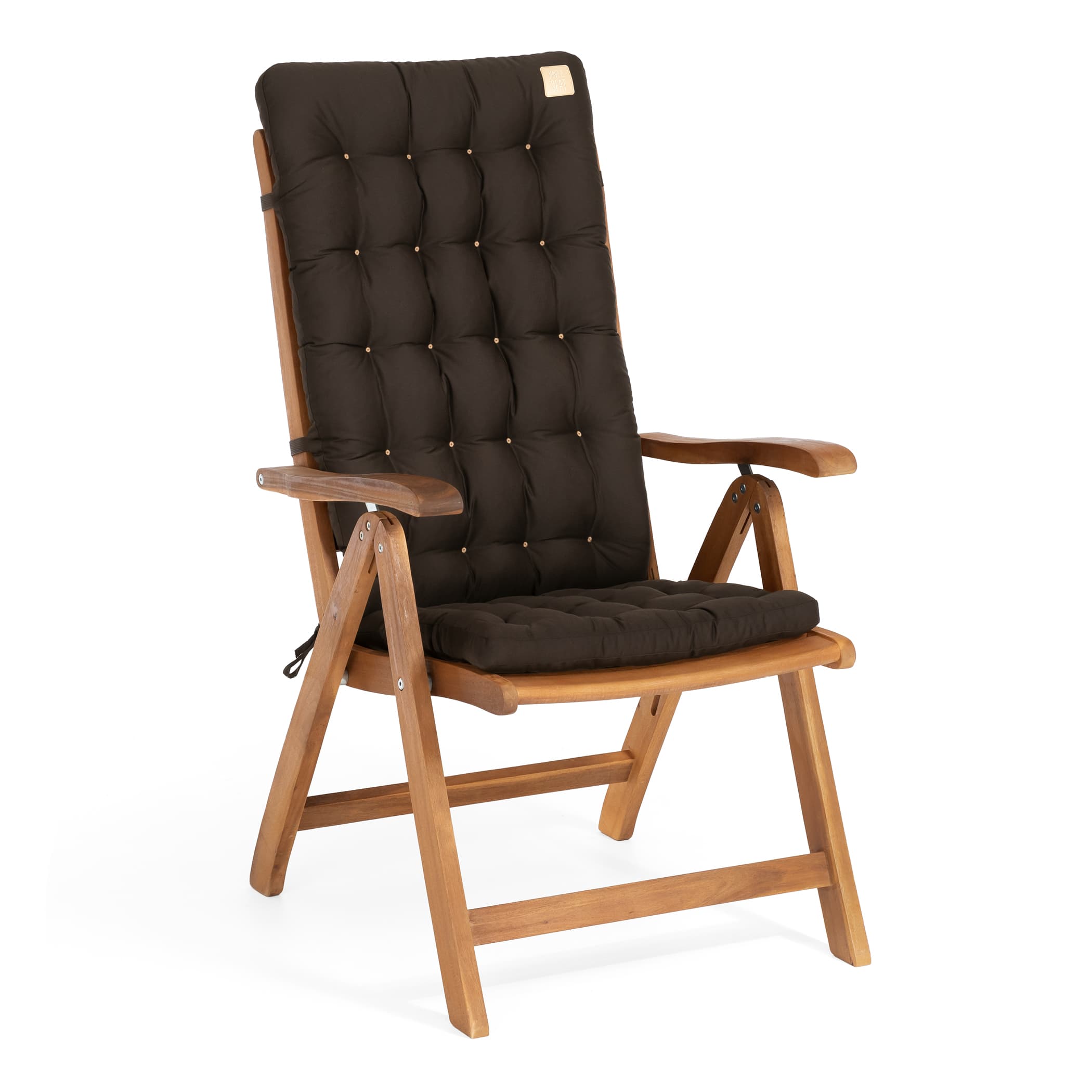 Gartenstuhl Auflage Hochlehner | Braun | HAVE A SEAT Living HAVE A SEAT Living Stuhlauflage Hochlehner | bequeme und hochwertige Auflage braun, orthopädische gepolsterte Sitzauflage für Gartenstuhl