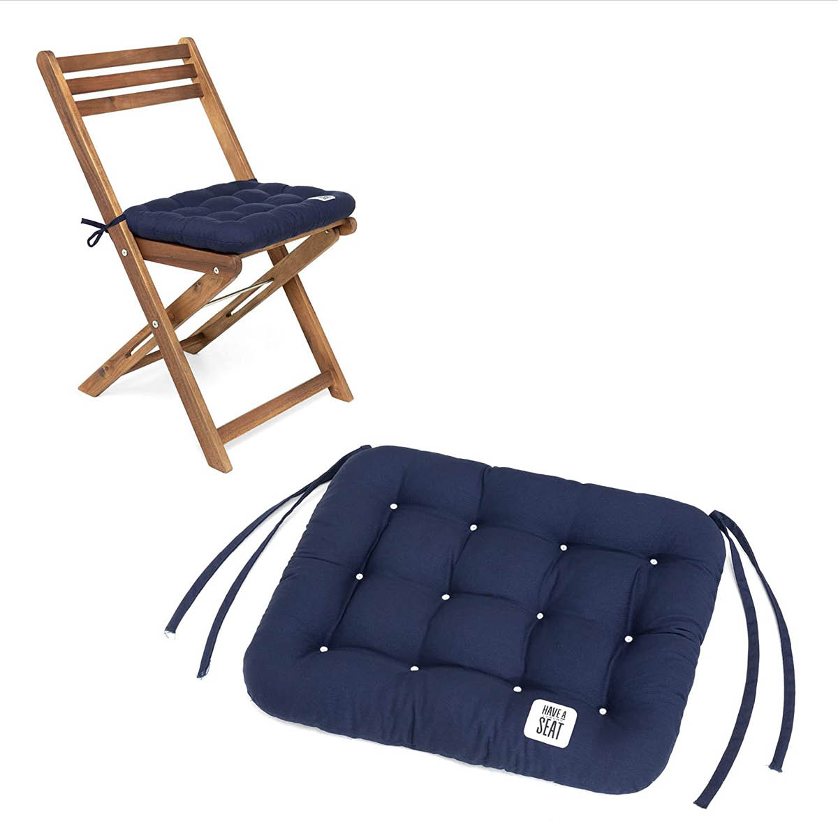 Cuscino da seduta 40x35 cm | Blu navy